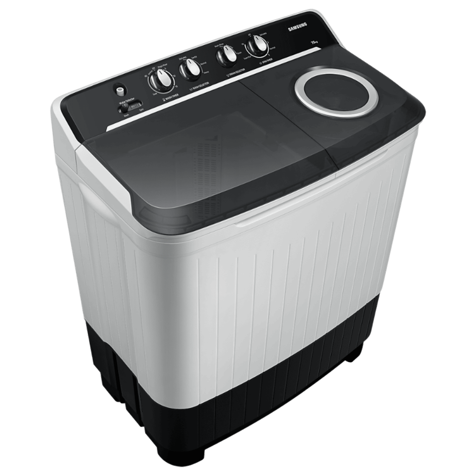 SAMSUNG 9 kg 5 Star Semi Automatic Washing Machine with Hexa Storm Pulsator (WT90C4260GG/TL, Light Grey)