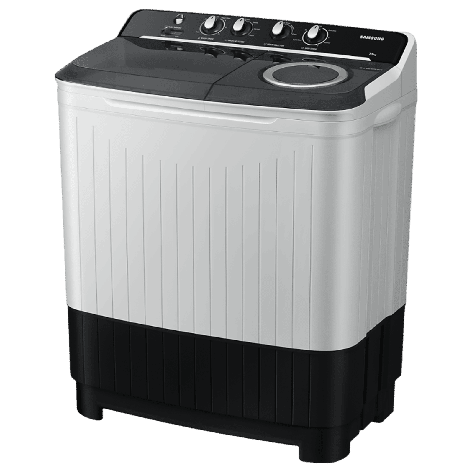 SAMSUNG 9 kg 5 Star Semi Automatic Washing Machine with Hexa Storm Pulsator (WT90C4260GG/TL, Light Grey)