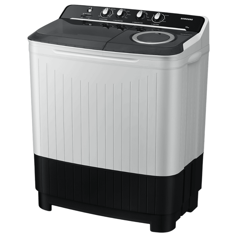 SAMSUNG 9 kg 5 Star Semi Automatic Washing Machine with Hexa Storm Pulsator (WT90C4260GG/TL, Light Grey)