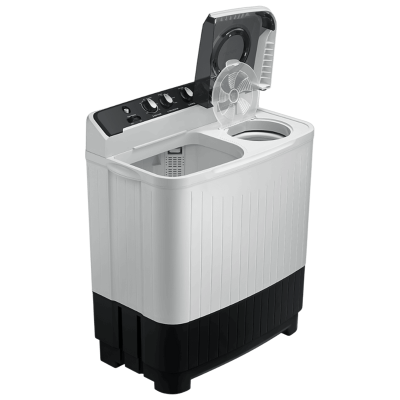 SAMSUNG 9 kg 5 Star Semi Automatic Washing Machine with Hexa Storm Pulsator (WT90C4260GG/TL, Light Grey)