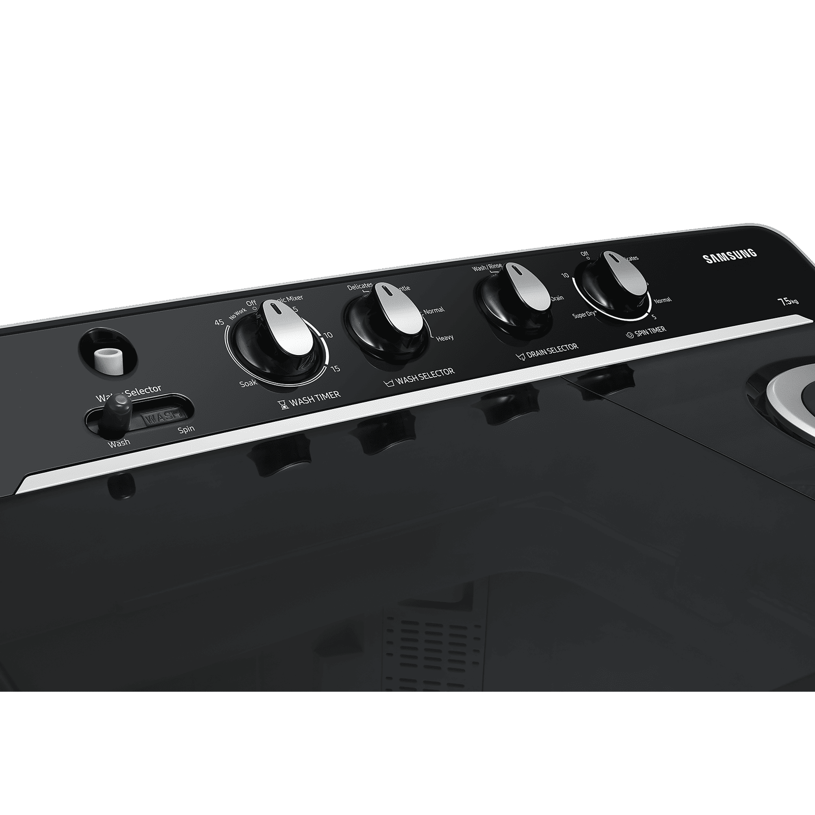 SAMSUNG 10.5 kg 5 Star Semi Automatic Washing Machine with Hexa Storm Pulsator (WT10C4260GG/TL, Light Gray)