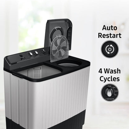 SAMSUNG 10.5 kg 5 Star Semi Automatic Washing Machine with Hexa Storm Pulsator (WT10C4260GG/TL, Light Gray)