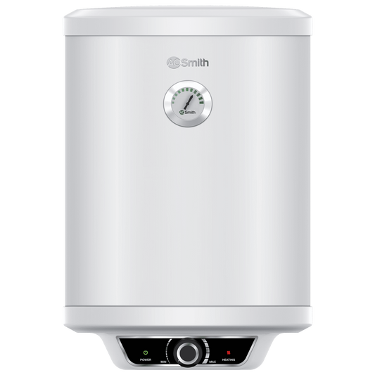 AO Smith Elegance Prime 15 Litre 5 Star Vertical Storage Geyser with Innovative RRID Technology (White Silver)