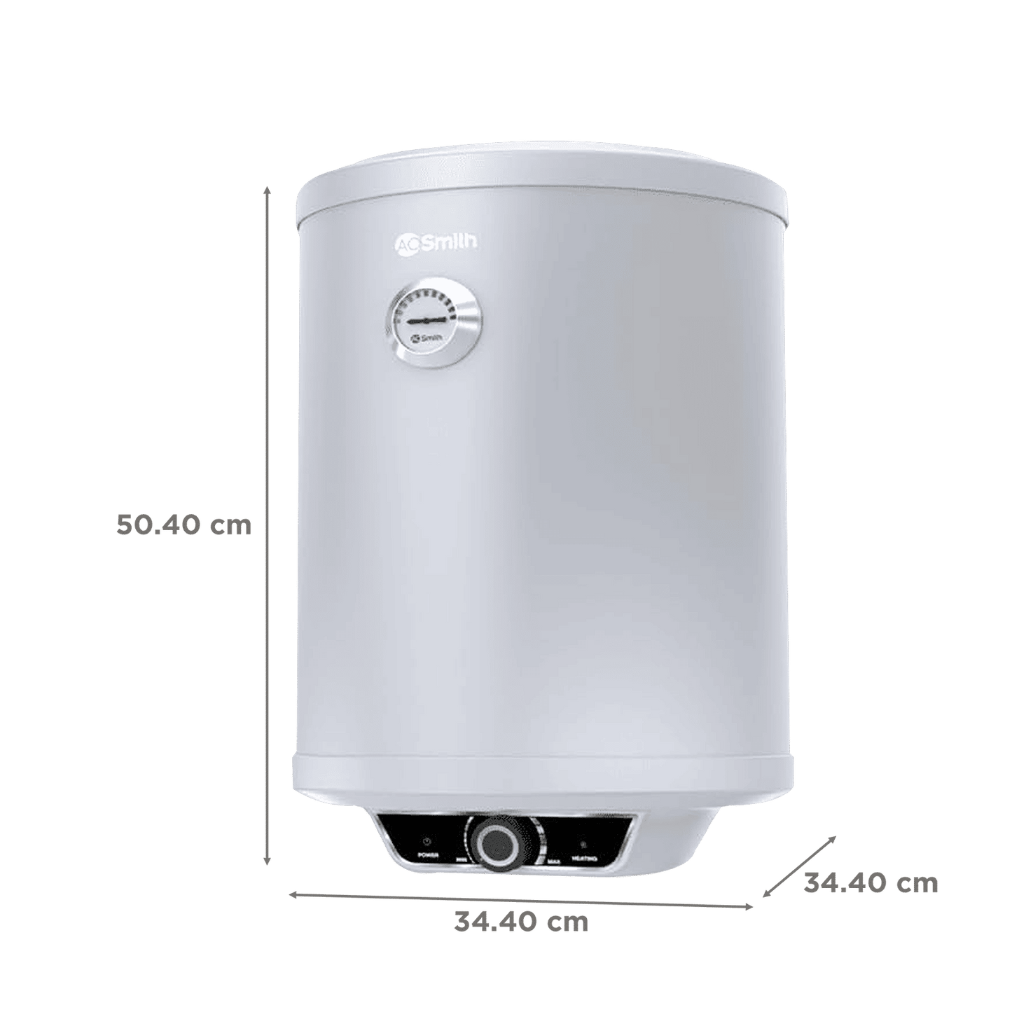 AO Smith Elegance Prime 15 Litre 5 Star Vertical Storage Geyser with Innovative RRID Technology (White Silver)