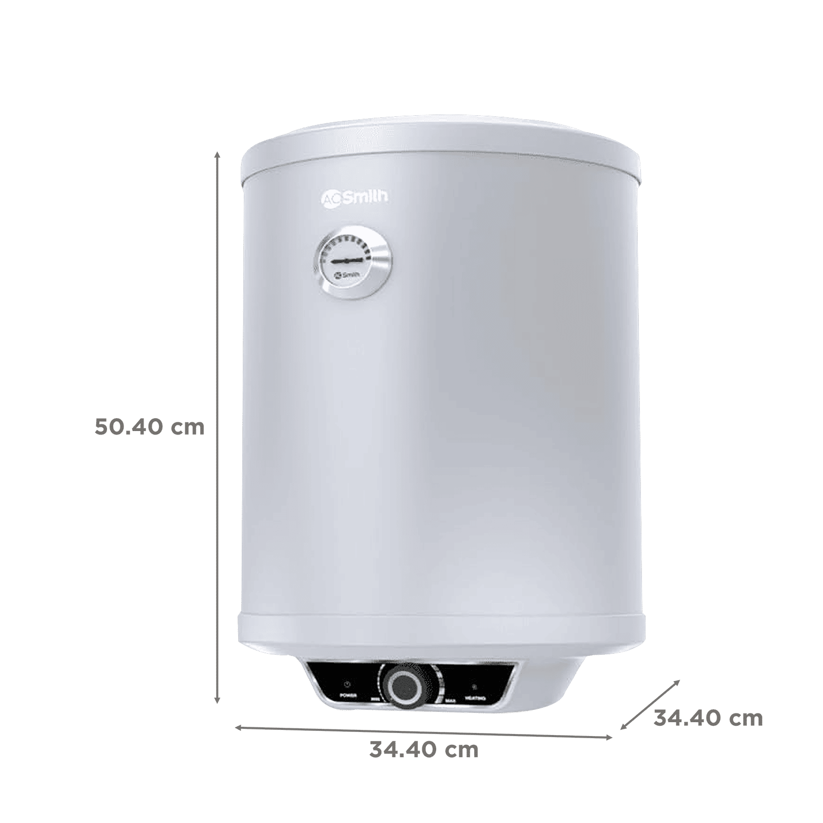 AO Smith Elegance Prime 15 Litre 5 Star Vertical Storage Geyser with Innovative RRID Technology (White Silver)