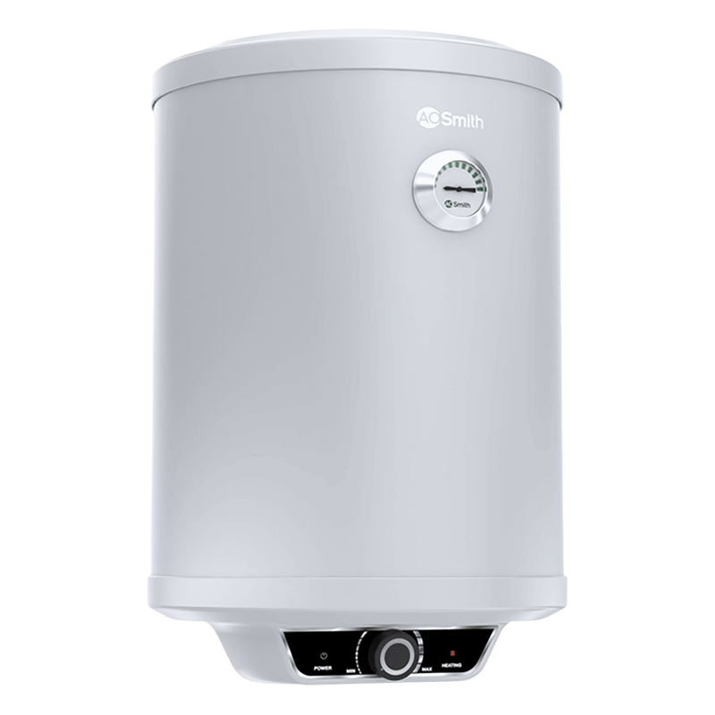 AO Smith Elegance Prime 15 Litre 5 Star Vertical Storage Geyser with Innovative RRID Technology (White Silver)