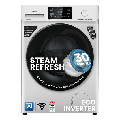 IFB 8 kg 5 Star Wi-Fi Inverter Fully Automatic Front Load Washing Machine (Senator SXN 8014, AI Technology, Rich Silver)