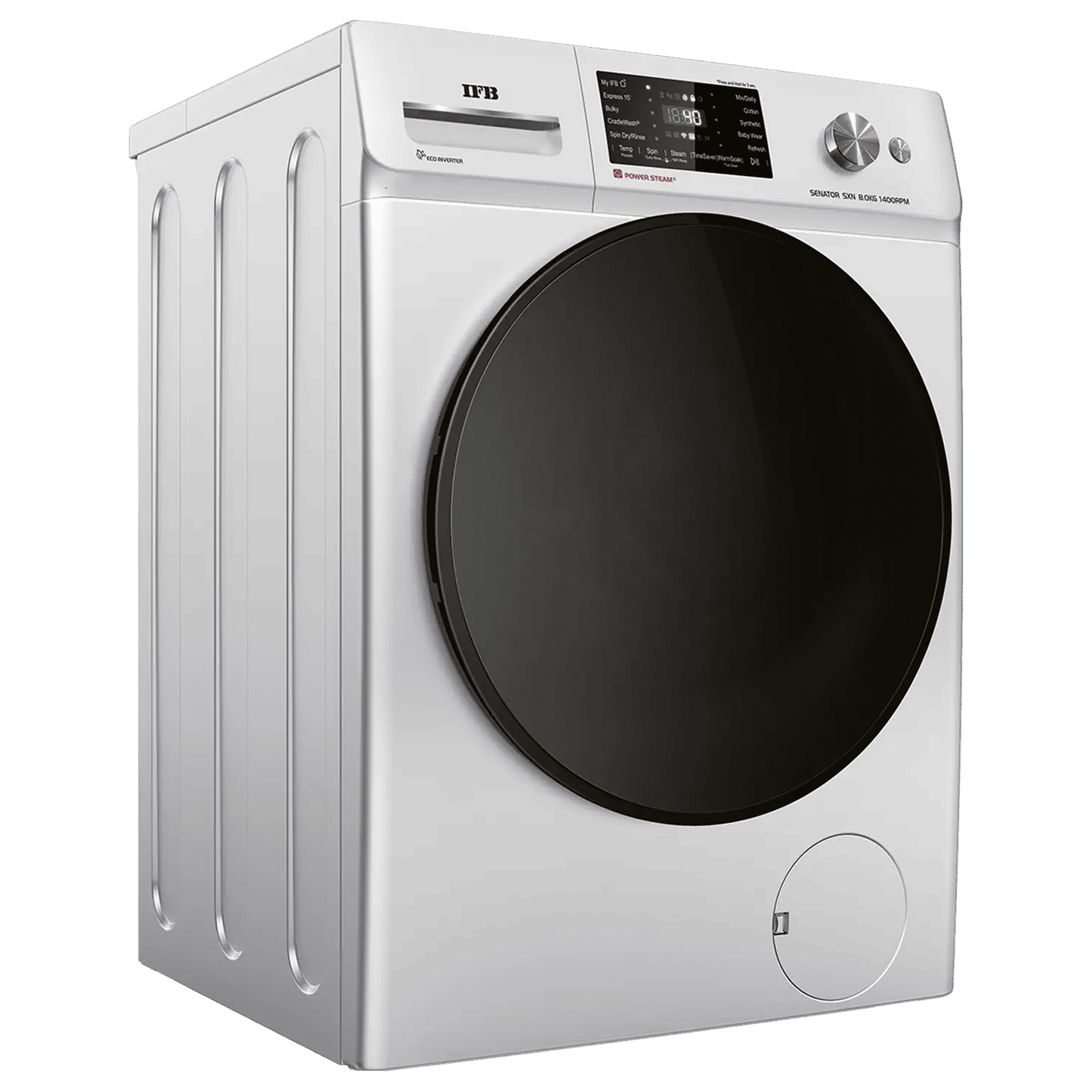 IFB 8 kg 5 Star Wi-Fi Inverter Fully Automatic Front Load Washing Machine (Senator SXN 8014, AI Technology, Rich Silver)