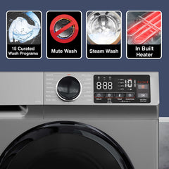Godrej 9 kg 5 Star Inverter Fully Automatic Front Load Washing Machine (Eon Celesta, WFEON CEL 9014 IEBT SLSR, In-built Heater, Silver Stream)