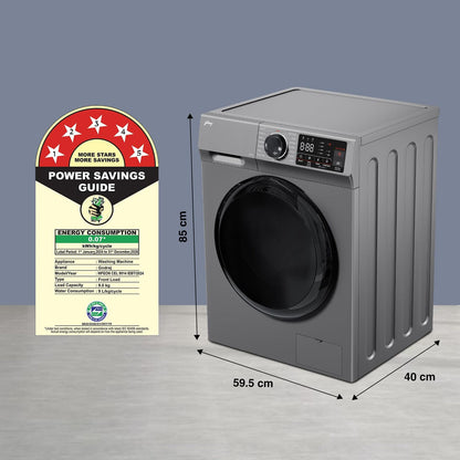 Godrej 9 kg 5 Star Inverter Fully Automatic Front Load Washing Machine (Eon Celesta, WFEON CEL 9014 IEBT SLSR, In-built Heater, Silver Stream)