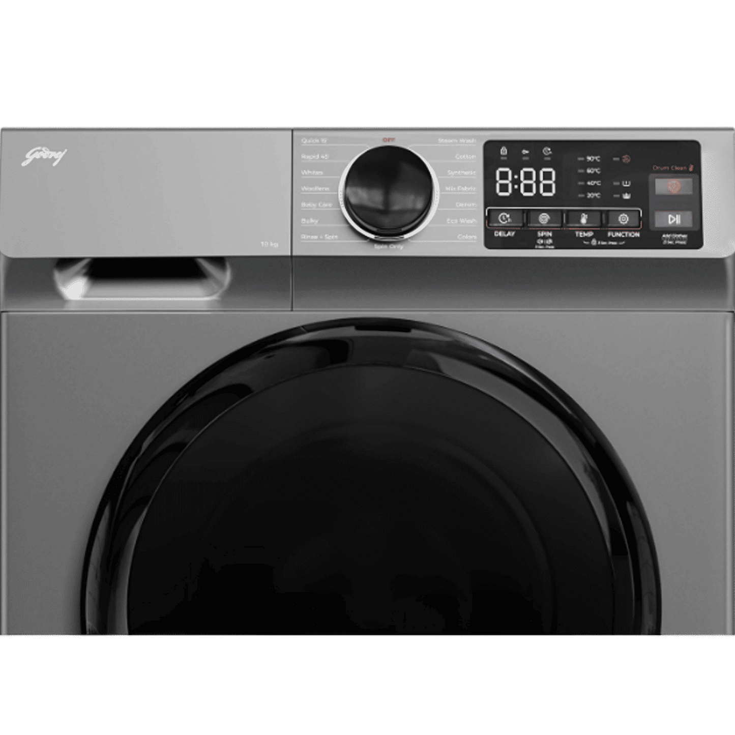 Godrej 10 kg Inverter Fully Automatic Front Load Washing Machine (Eon Celesta, WFEON CEL 1014 IEBT SLSR, In-built Heater, Silver Stream)