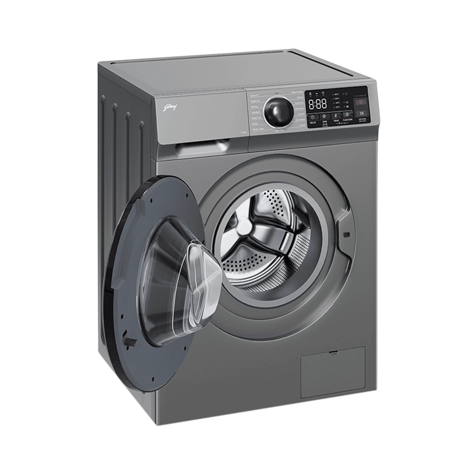 Godrej 10 kg Inverter Fully Automatic Front Load Washing Machine (Eon Celesta, WFEON CEL 1014 IEBT SLSR, In-built Heater, Silver Stream)