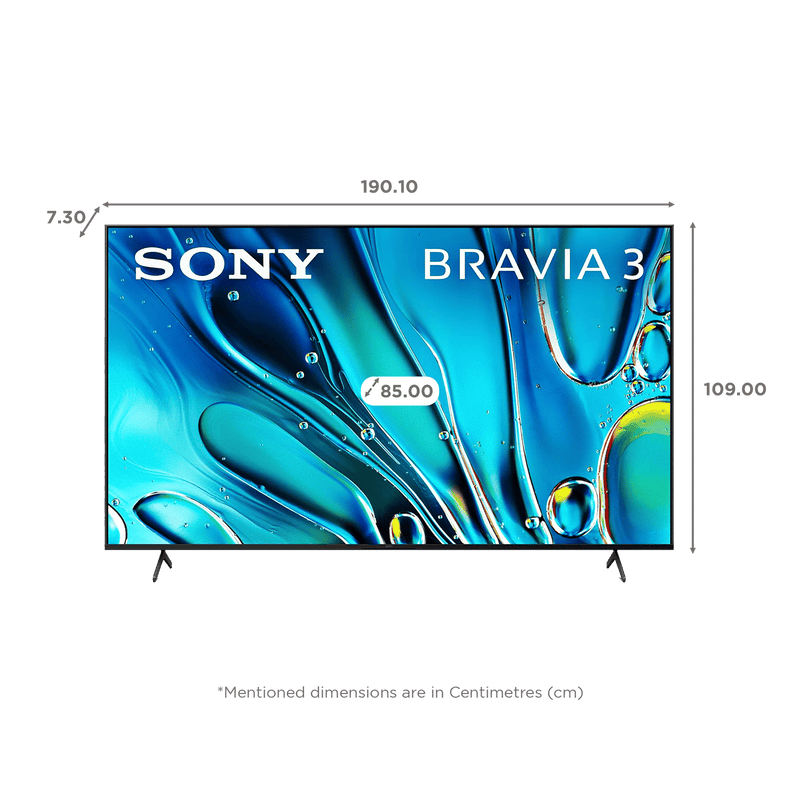 SONY BRAVIA 3 215.9 cm (85 inch) LED 4K Ultra HD Smart Android TV with Dolby Vision & Dolby Atmos (2024 model)