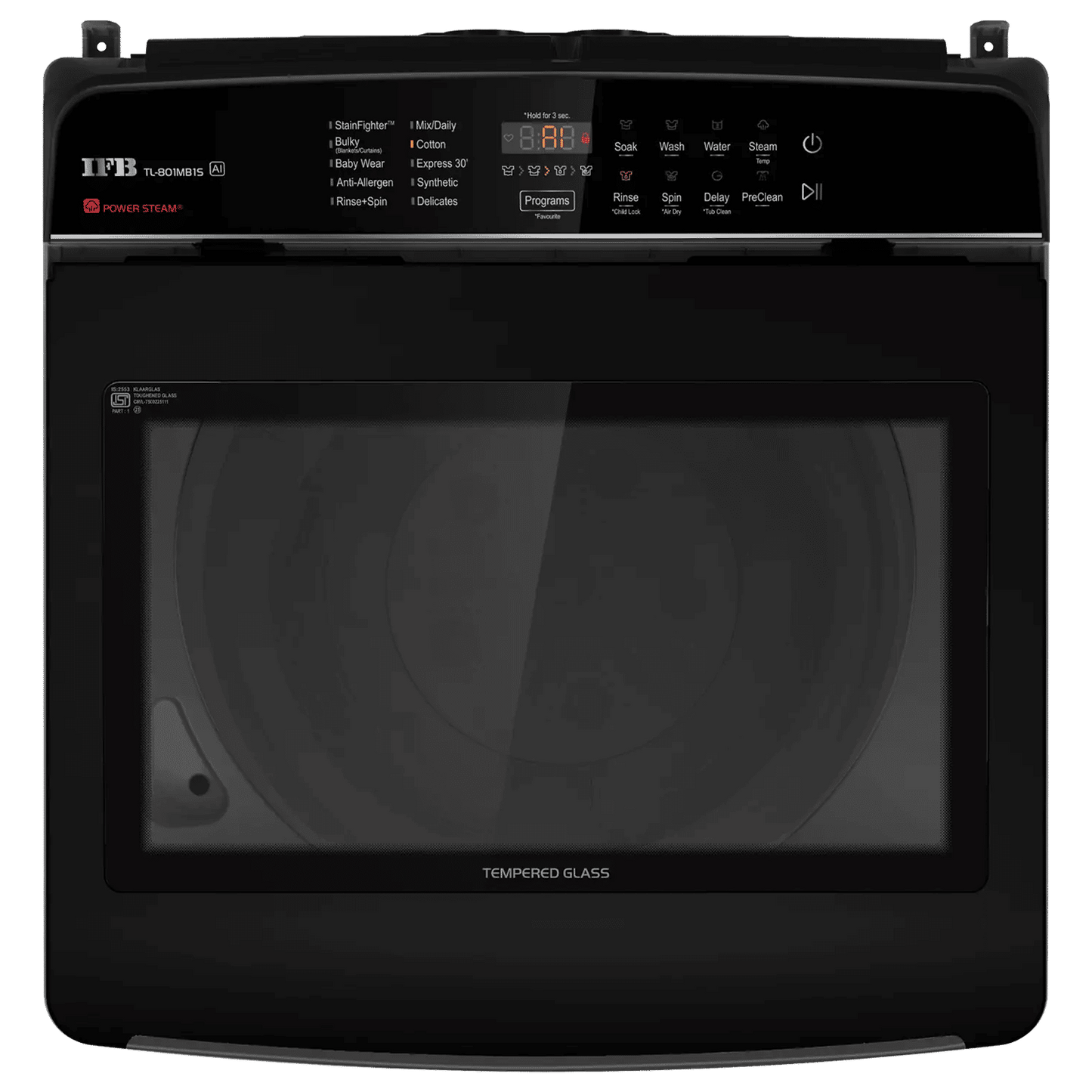 IFB 8 kg 5 Star Fully Automatic Top Load Washing Machine (TL801MB1S, AI Technology, Midnight Black)