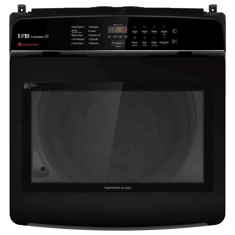 IFB 8 kg 5 Star Fully Automatic Top Load Washing Machine (TL801MB1S, AI Technology, Midnight Black)