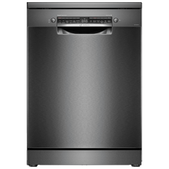 BOSCH Series 6 15 Place Settings Free Standing Dishwasher with Anti-Fingerprint (No Pre-rinse Required, Black Inox)