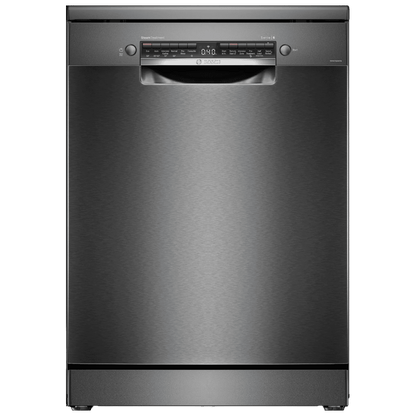 BOSCH Series 6 15 Place Settings Free Standing Dishwasher with Anti-Fingerprint (No Pre-rinse Required, Black Inox)