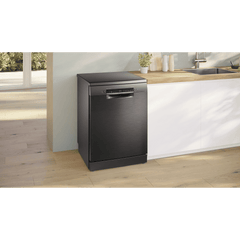 BOSCH Series 6 15 Place Settings Free Standing Dishwasher with Anti-Fingerprint (No Pre-rinse Required, Black Inox)
