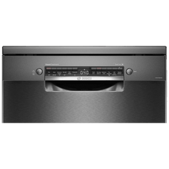 BOSCH Series 6 15 Place Settings Free Standing Dishwasher with Anti-Fingerprint (No Pre-rinse Required, Black Inox)