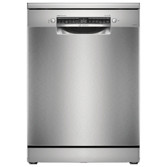 BOSCH Series 6 15 Place Settings Free Standing Dishwasher with Anti-Fingerprint (No Pre-rinse Required, Silver Inox)