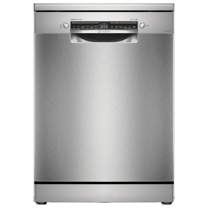 BOSCH Series 6 15 Place Settings Free Standing Dishwasher with Anti-Fingerprint (No Pre-rinse Required, Silver Inox)