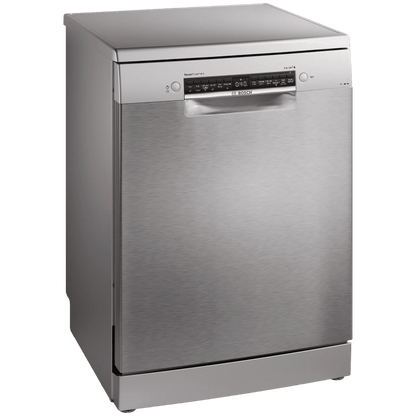 BOSCH Series 6 15 Place Settings Free Standing Dishwasher with Anti-Fingerprint (No Pre-rinse Required, Silver Inox)