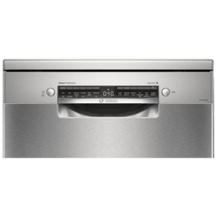 BOSCH Series 6 15 Place Settings Free Standing Dishwasher with Anti-Fingerprint (No Pre-rinse Required, Silver Inox)