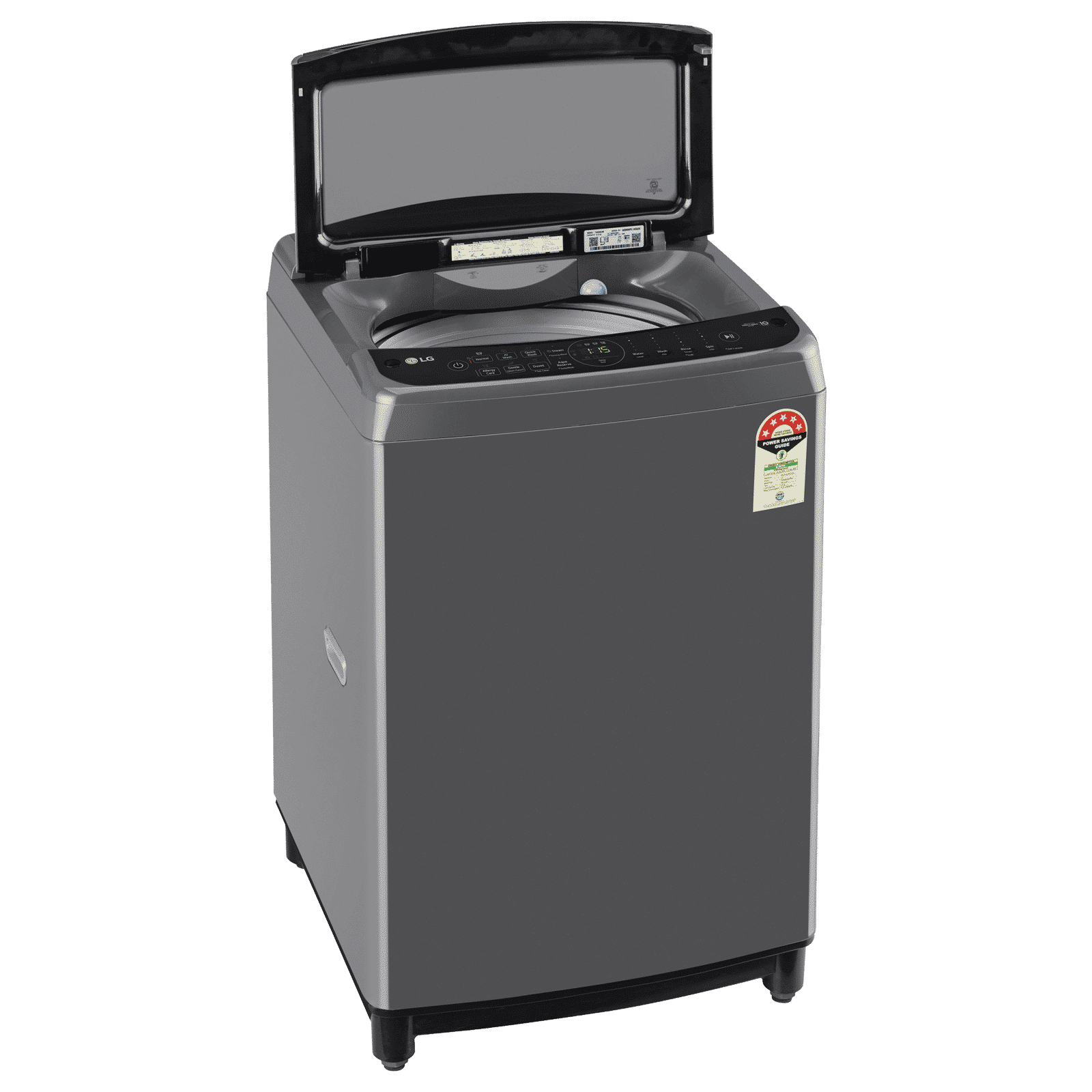 LG 8 kg 5 Star Fully Automatic Top Load Washing Machine (THD08SJM, AI Direct Drive, Middle Black)