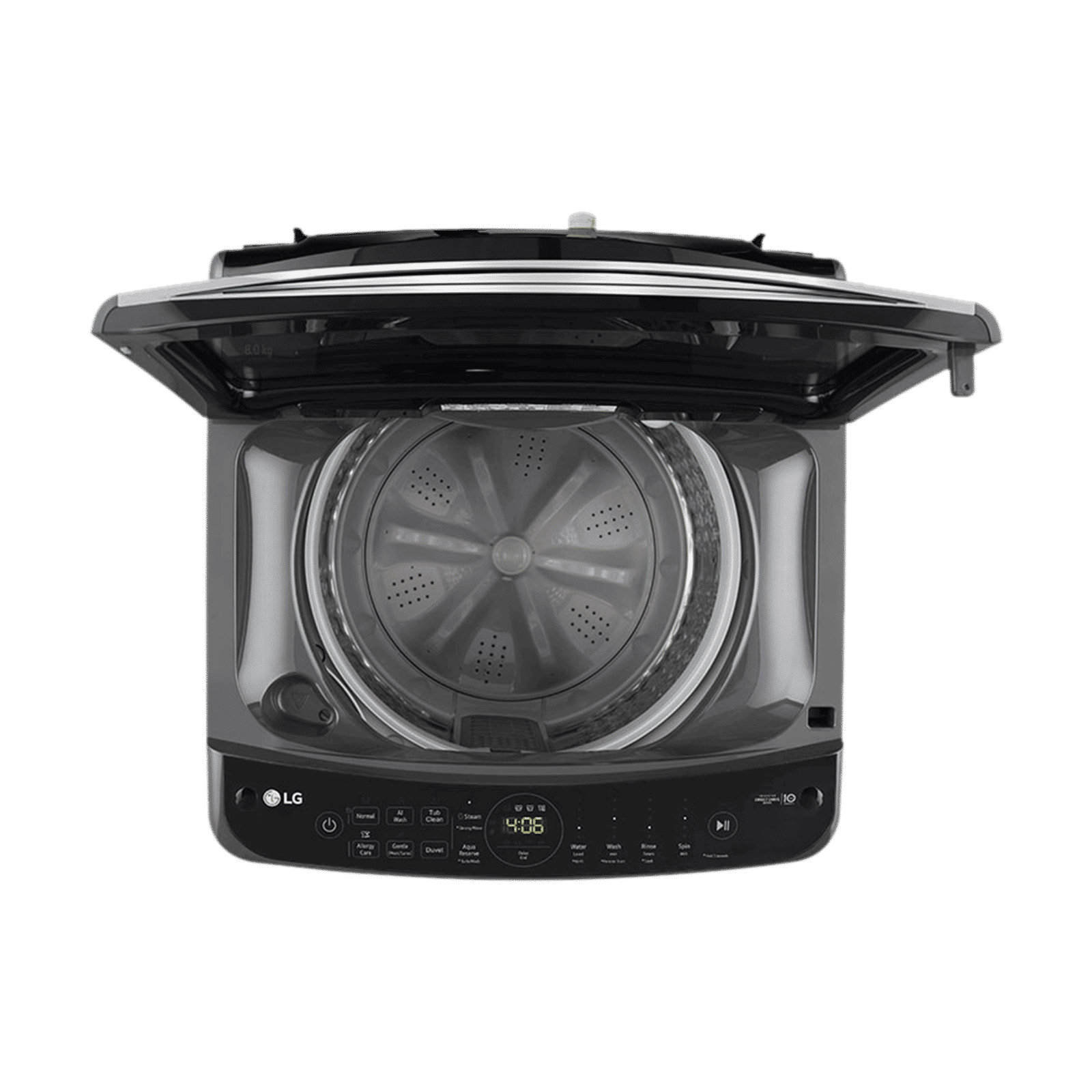 LG 8 kg 5 Star Fully Automatic Top Load Washing Machine (THD08SJM, AI Direct Drive, Middle Black)