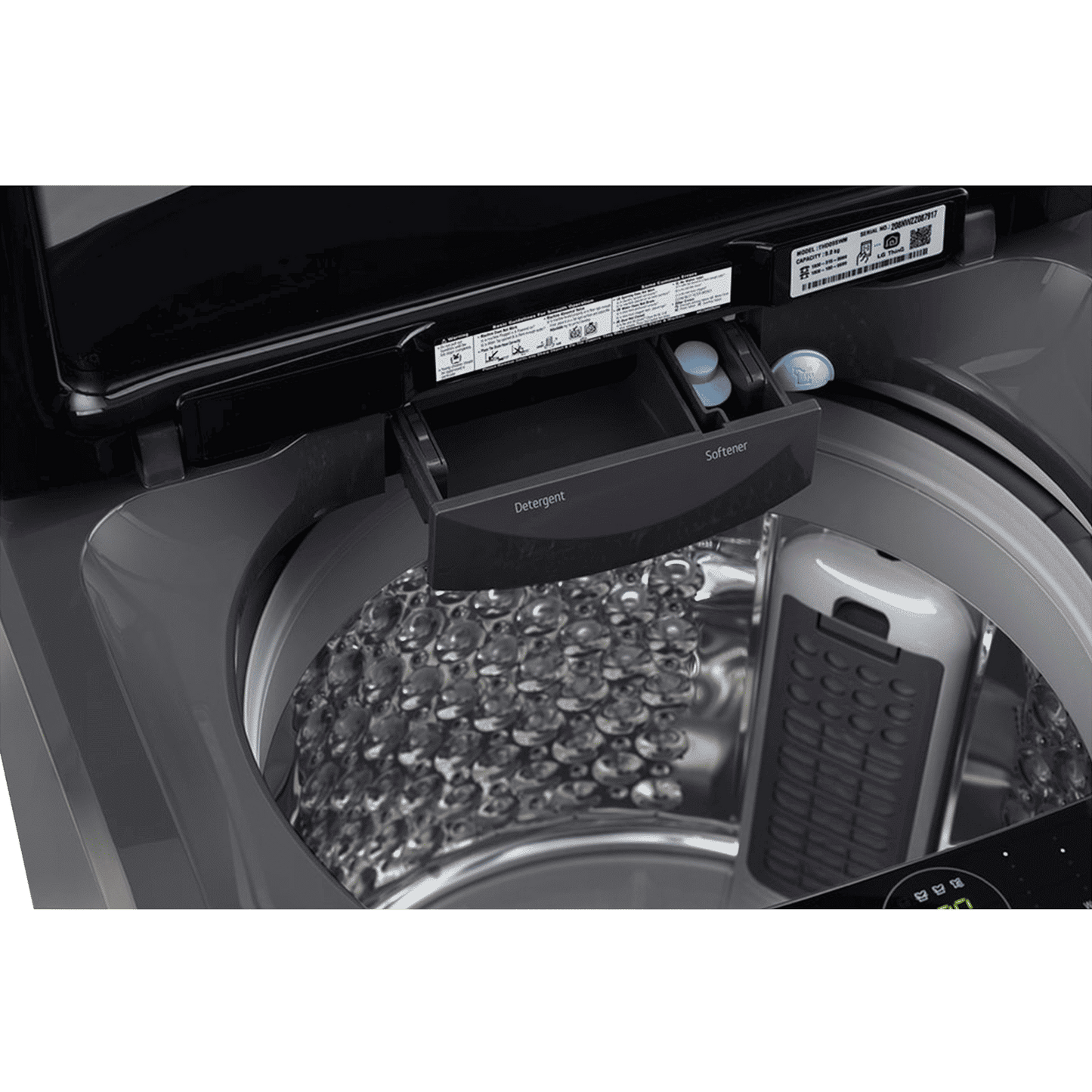 LG 8 kg 5 Star Fully Automatic Top Load Washing Machine (THD08SJM, AI Direct Drive, Middle Black)