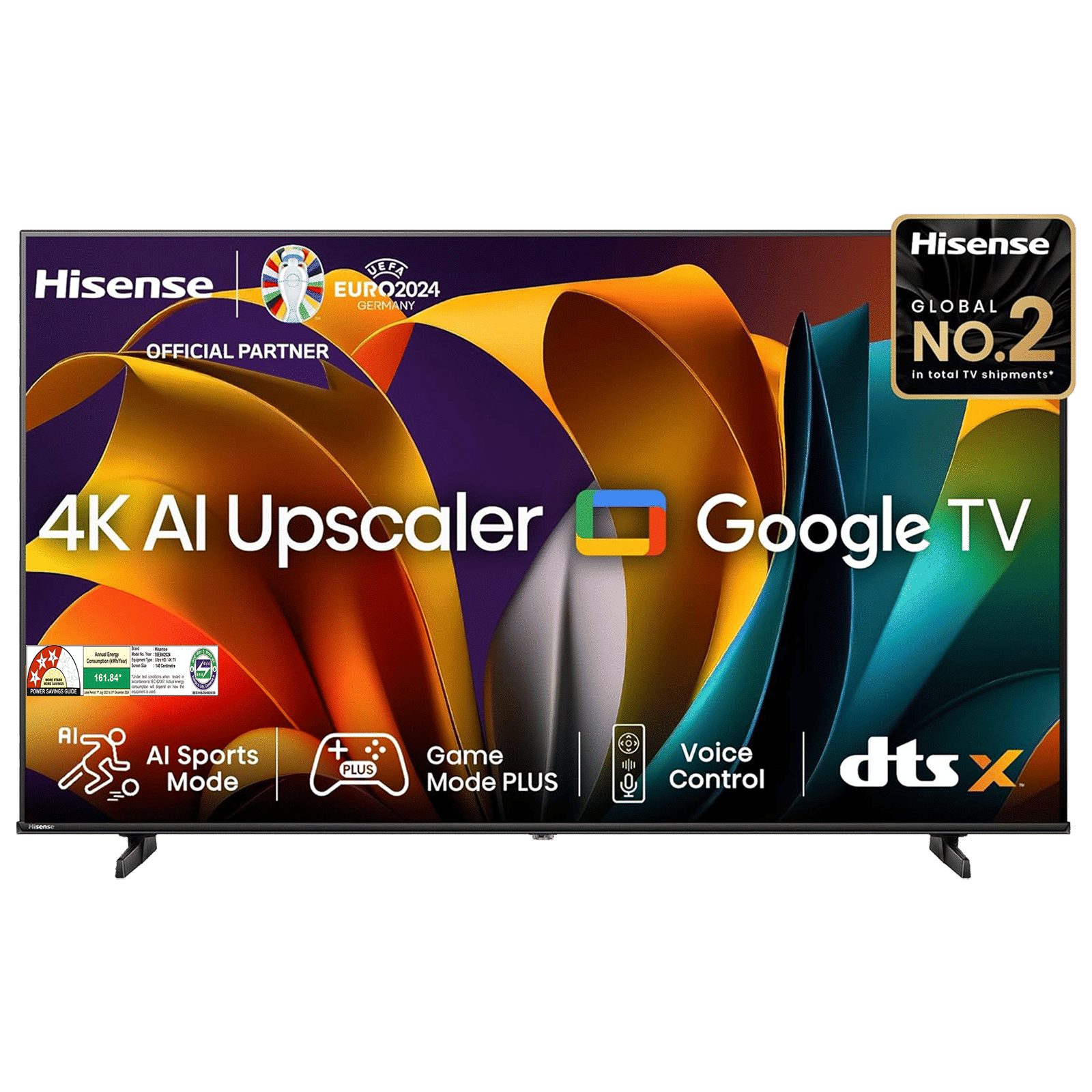 Hisense E6N 139 cm (55 inch) 4K Ultra HD LED Google TV with 4K AI Upscaler (2024 model)