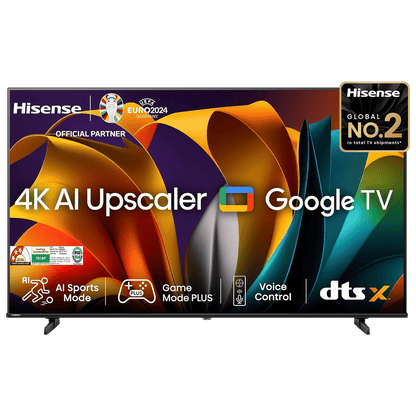 Hisense E6N 139 cm (55 inch) 4K Ultra HD LED Google TV with 4K AI Upscaler (2024 model)