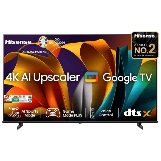 Hisense E6N 139 cm (55 inch) 4K Ultra HD LED Google TV with 4K AI Upscaler (2024 model)