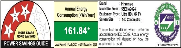 Hisense E6N 139 cm (55 inch) 4K Ultra HD LED Google TV with 4K AI Upscaler (2024 model)