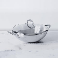 Meyer Select Stainless Steel Kadai 30cm (Induction & Gas Compatible)