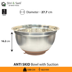 Stainless Steel Anti-Skid Mixing Bowl with suction