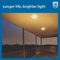 Philips12W Rd Metal FullGlow LED Surface Light (WW) 582303