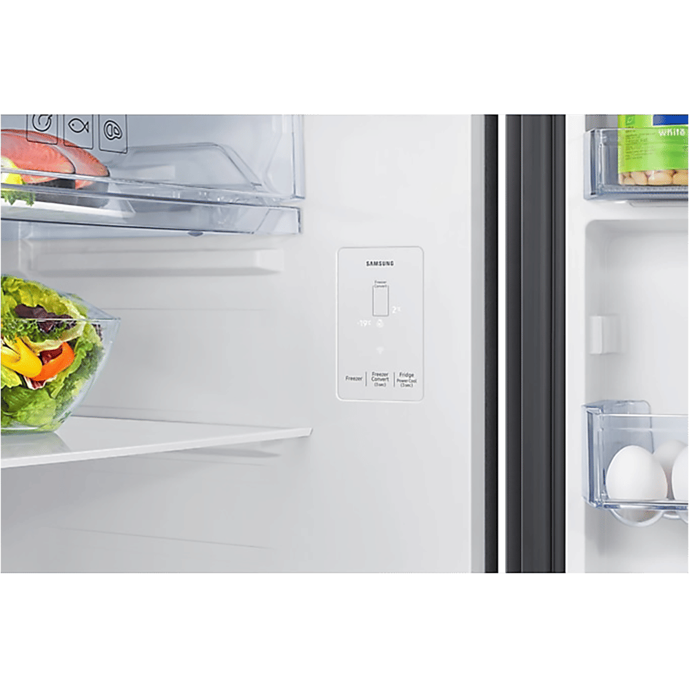 SAMSUNG 396 Litres 2 Star Frost Free Double Door Smart Wifi Enabled Refrigerator with Digital Inverter Compressor (RT41DG6A2BB1HL, Black Matt)