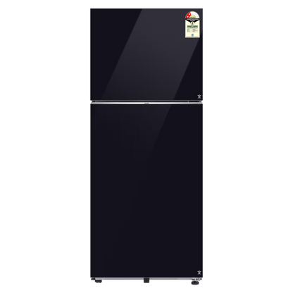 SAMSUNG 396 Litres 2 Star Frost Free Double Door Smart Wifi Enabled Refrigerator with Digital Inverter Compressor (RT41DB6A4B22HL, Black Glass)