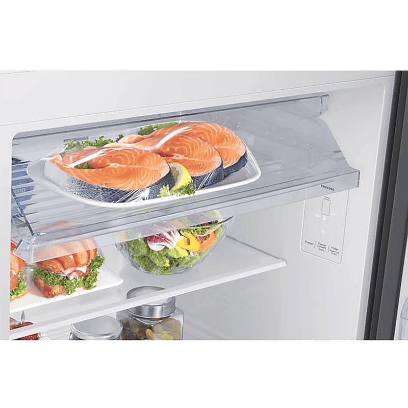 SAMSUNG 396 Litres 2 Star Frost Free Double Door Smart Wifi Enabled Refrigerator with Digital Inverter Compressor (RT41DB6A4B22HL, Black Glass)