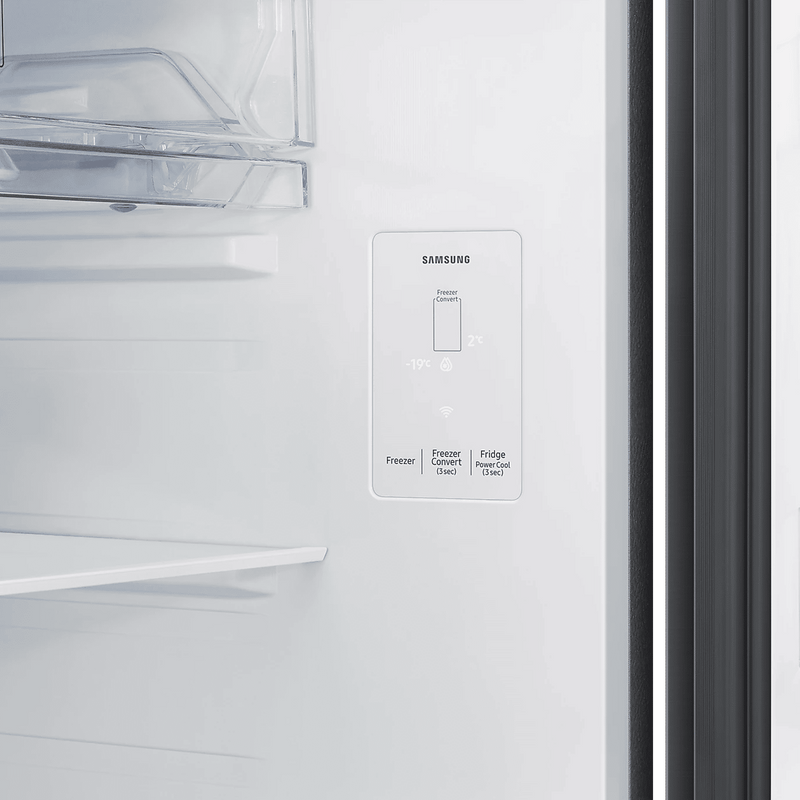 SAMSUNG 396 Litres 2 Star Frost Free Double Door Smart Wifi Enabled Refrigerator with Digital Inverter Compressor (RT41DB6A4B22HL, Black Glass)