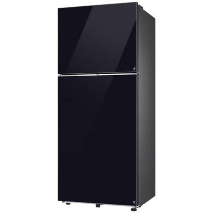 SAMSUNG 396 Litres 2 Star Frost Free Double Door Smart Wifi Enabled Refrigerator with Digital Inverter Compressor (RT41DB6A4B22HL, Black Glass)