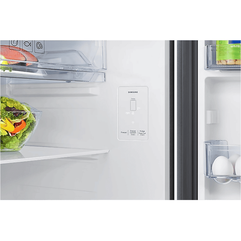 SAMSUNG 419 Litres 2 Star Frost Free Double Door Smart Wifi Enabled Refrigerator with Digital Inverter Compressor (RT45DG6A2BSLHL, Real Stainless)