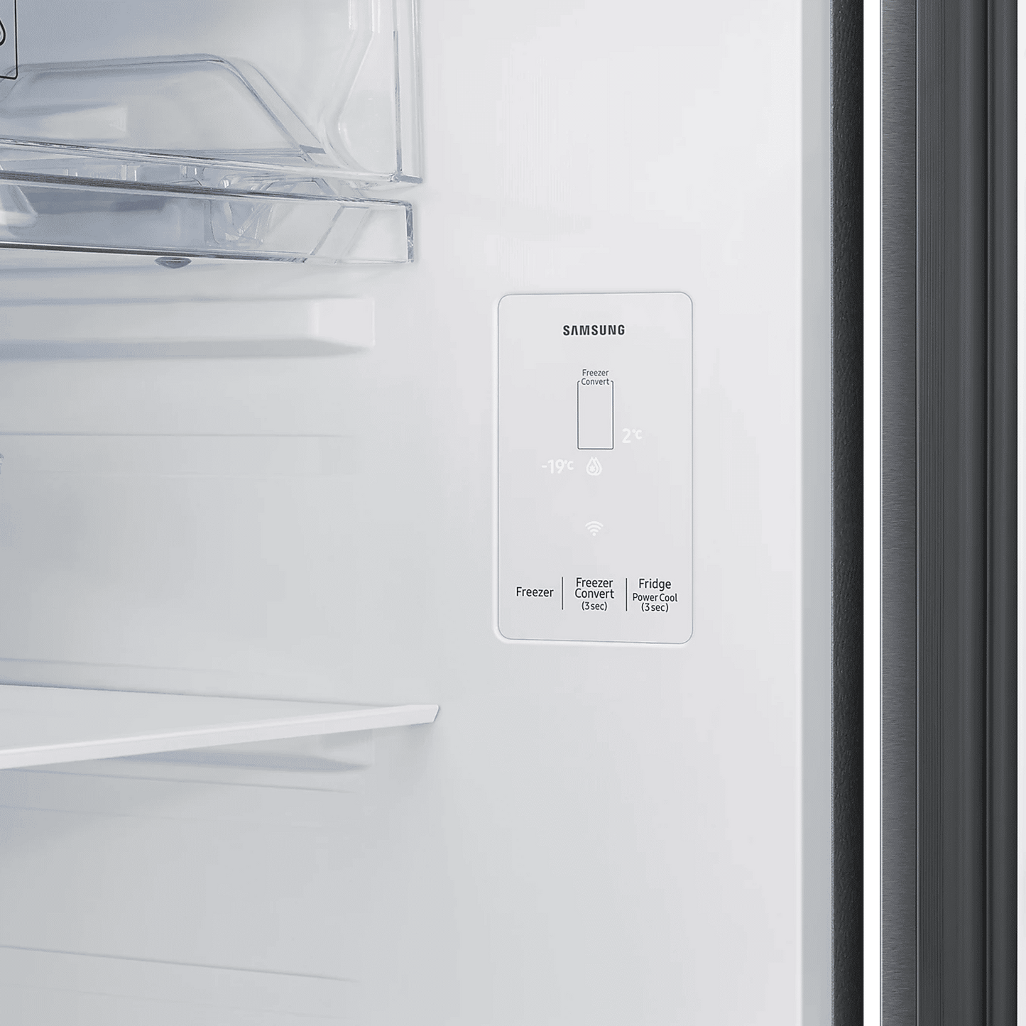 SAMSUNG 419 Litres 2 Star Frost Free Double Door Smart Wifi Enabled Refrigerator with Digital Inverter Compressor (RT45DG6A2BSLHL, Real Stainless)