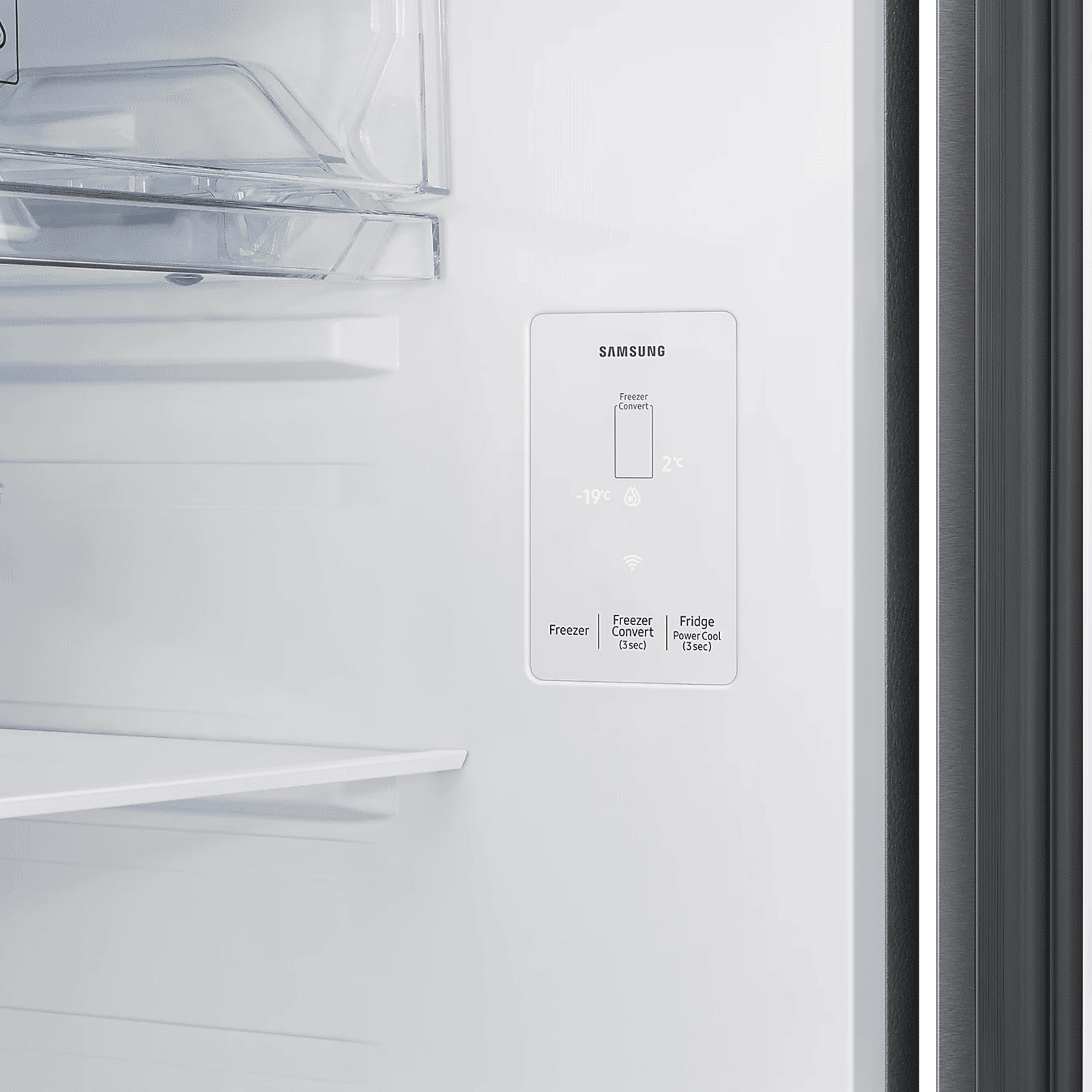 SAMSUNG 419 Litres 2 Star Frost Free Double Door Smart Wifi Enabled Refrigerator with Digital Inverter Compressor (RT45DG6A2BSLHL, Real Stainless)