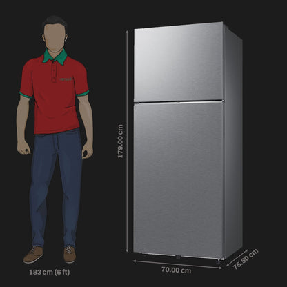 SAMSUNG 419 Litres 2 Star Frost Free Double Door Smart Wifi Enabled Refrigerator with Digital Inverter Compressor (RT45DG6A2BSLHL, Real Stainless)