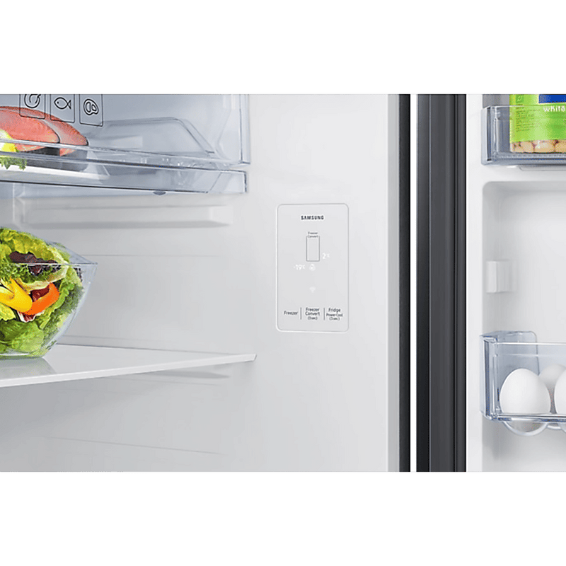 SAMSUNG 419 Litres 3 Star Frost Free Double Door Smart Wifi Enabled Refrigerator with Digital Inverter Compressor (RT45DG6A4DBXHL, Luxe Black)