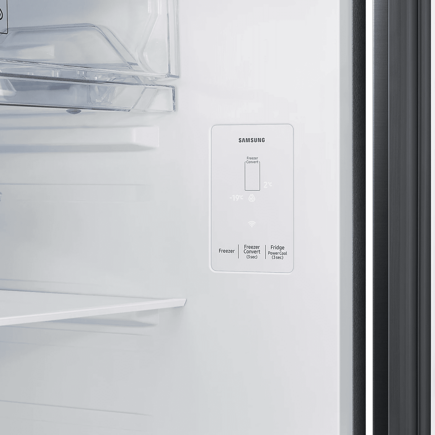 SAMSUNG 419 Litres 3 Star Frost Free Double Door Smart Wifi Enabled Refrigerator with Digital Inverter Compressor (RT45DG6A4DBXHL, Luxe Black)