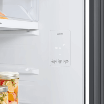 SAMSUNG 465 Litres 1 Star Frost Free Double Door Smart Wifi Enabled Refrigerator with AI Energy Mode (RT51DB682A22TL, Black Glass)
