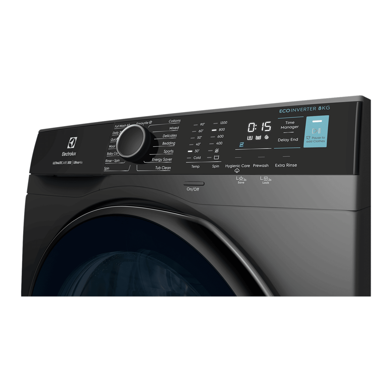 Electrolux 8 kg 5 Star Inverter Fully Automatic Front Load Washing Machine (Ultimate Care 500, EWF8024R5SB, Woolmark Approved, Onyx Dark Silver)